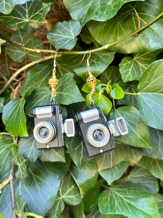 camera earrings