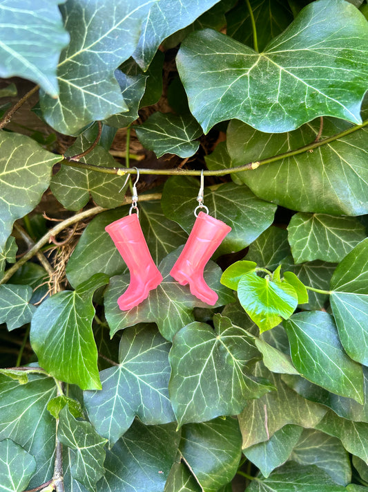 pink garden boots